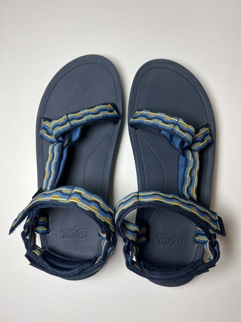 Teva Hurricane XLT2 Sandals Blue Yellow Light Blue Patterned Youth US 7 / EU 40